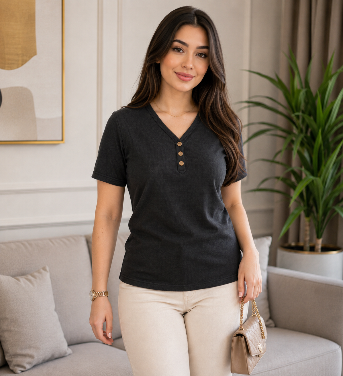 تیشرت زنانه مشکی محرمی